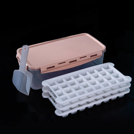 Household Silicone Ice Box With Lid Ice Cube Mold Refrigerator Ice Lattice Quick Freezer Random Color Delivery, Size:96 Grid-garmade.com