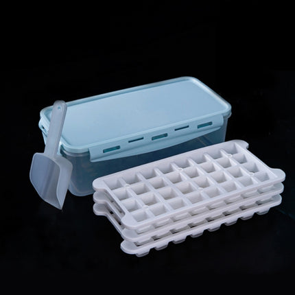 Household Silicone Ice Box With Lid Ice Cube Mold Refrigerator Ice Lattice Quick Freezer Random Color Delivery, Size:96 Grid-garmade.com