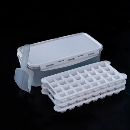 Household Silicone Ice Box With Lid Ice Cube Mold Refrigerator Ice Lattice Quick Freezer Random Color Delivery, Size:96 Grid-garmade.com