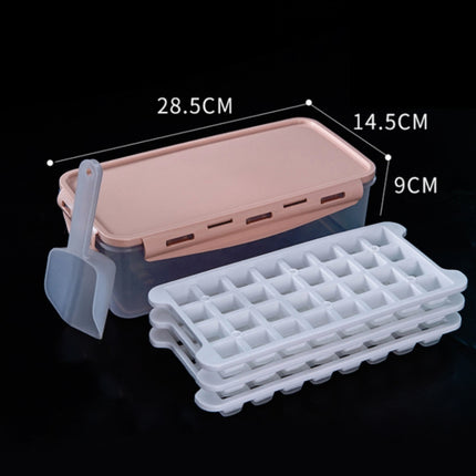 Household Silicone Ice Box With Lid Ice Cube Mold Refrigerator Ice Lattice Quick Freezer Random Color Delivery, Size:96 Grid-garmade.com