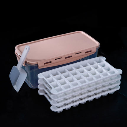 Household Silicone Ice Box With Lid Ice Cube Mold Refrigerator Ice Lattice Quick Freezer Random Color Delivery, Size:128 Grid-garmade.com