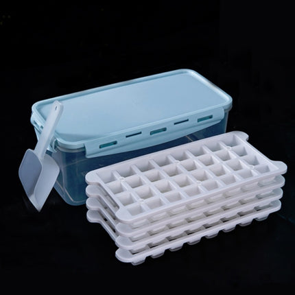 Household Silicone Ice Box With Lid Ice Cube Mold Refrigerator Ice Lattice Quick Freezer Random Color Delivery, Size:128 Grid-garmade.com