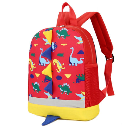 Backpack Cute Cartoon Dinosaur School Bags for Children(Red)-garmade.com