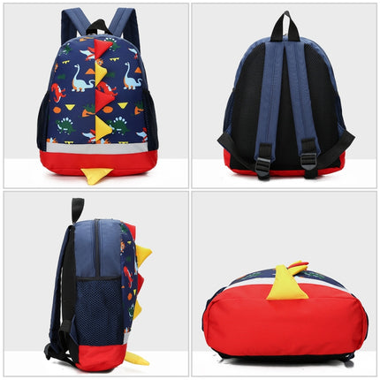 Backpack Cute Cartoon Dinosaur School Bags for Children(Blue)-garmade.com