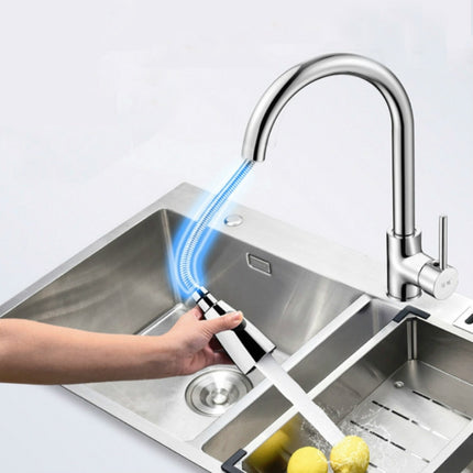 Kitchen Pull-out Faucet Hot And Cold Home 304 Stainless Steel Retractable Rotating Faucet, Style:Brushed copper-garmade.com