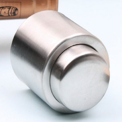 Push Stainless Steel Red Wine Stopper Champagne Stopper, Style:Wordless Champagne Stopper-garmade.com
