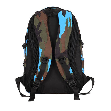 Camouflage Waterproof Nylon School Bags for Girls Boys Children Backpack Orthopedic Kids Bag, Size:L(Orange)-garmade.com