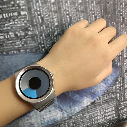 2 PCS Creative Swirl Design Luminous Watch withouPointer(Blue)-garmade.com