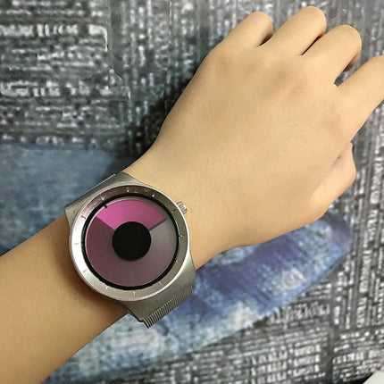 2 PCS Creative Swirl Design Luminous Watch withouPointer(Purple)-garmade.com