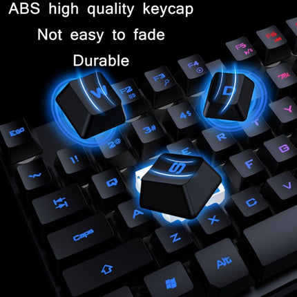 X-L SWAB GX50 Computer Manipulator Feel Wired Keyboard + Macro Programming Mouse, Color： Black Ice Blue-garmade.com