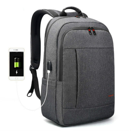 Tigernu Anti-thief Laptop Backpack Travel Backpack with USB Charging Port(Dark Grey)-garmade.com