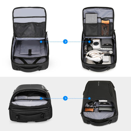 Fashion Men Backpack Multifunctional Waterproof Laptop Bag Travel Bag with USB Charging Port(Black )-garmade.com