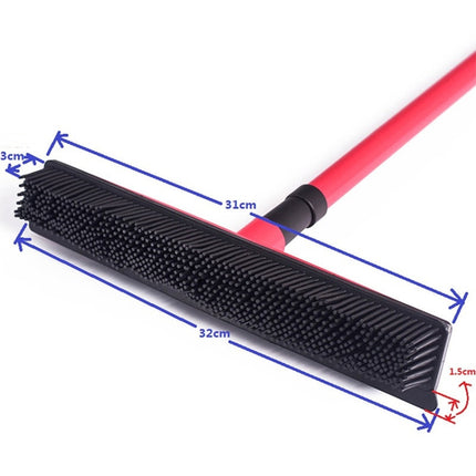 Pet Carpet Hair Removal Broom Scraping Dust-free Hand-washing Mop Rubber Floor Brush-garmade.com