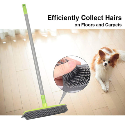 Pet Carpet Hair Removal Broom Scraping Dust-free Hand-washing Mop Rubber Floor Brush-garmade.com