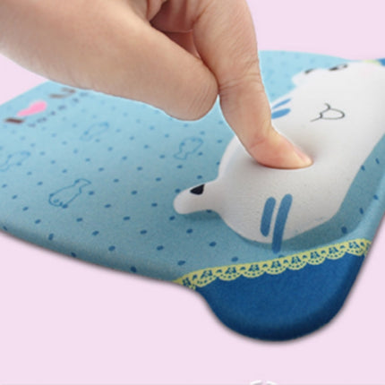 Cartoon Silicone Wristband Mouse Pad(Blue Cat)-garmade.com