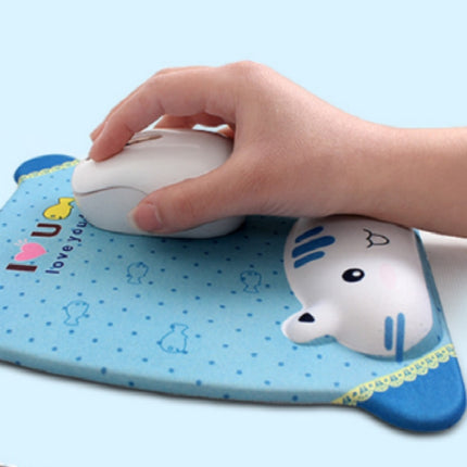 Cartoon Silicone Wristband Mouse Pad(Orange Bear)-garmade.com