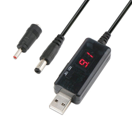 USB Boost Cable 5V Step Up to 9V 12V Adjustable Voltage Converter 1A Step-up Volt Transformer DC Power Regulator with Switch EU-garmade.com