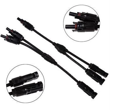 1 Pair MC4 Branch Y Adapter Connectors M/M/F and F/F/M for Solar Panels Cable(mc4)-garmade.com
