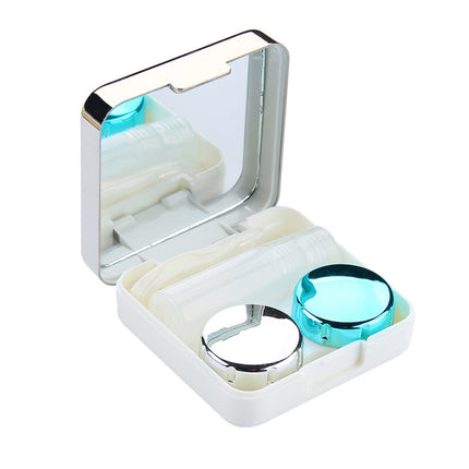 Colored Contact Lens Case with Mirror Eyes Contact Lens Container Lovely Travel Kit Box( Gold)-garmade.com