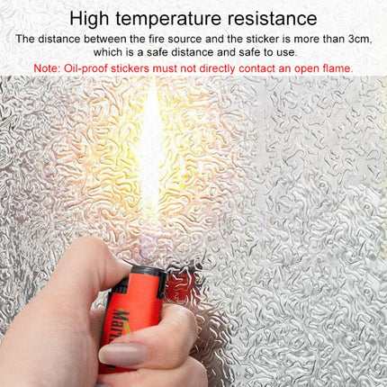 Kitchen Wall Stove Aluminum Foil Oil-proof Stickers Anti-fouling High-temperature Self-adhesive Croppable Wallpaper Wall Sticker, Size:40cmx5m Style:Orange Peel-garmade.com