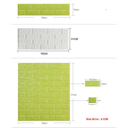 2 PCS Self Adhesive Waterproof TV Background Brick Wallpapers 3D Wall Sticker Living Room Wallpaper Mural Bedroom Decorative Stickers, Dimensions:70cm x 77cm(Silver gray)-garmade.com