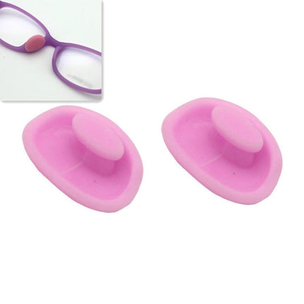 2 Pairs Glasses Accessories Bayonet Plastic Nose Pad Embedded Candy-colored Small Nose Pad Holder(Pink)-garmade.com