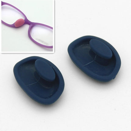 2 Pairs Glasses Accessories Bayonet Plastic Nose Pad Embedded Candy-colored Small Nose Pad Holder(Navy)-garmade.com
