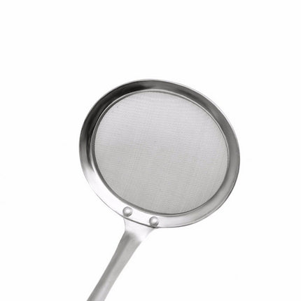 2 PCS Kitchen Stainless Steel Mesh Skimmer Vegetable Residue Oil Mesh Colander Strainer, Size: 19x7.3x6.2cm(Silver)-garmade.com