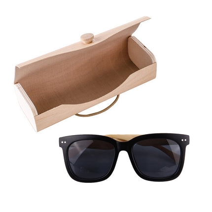Bamboo Wood Frame Sunglasses Glasses Case Glasses Storage Box-garmade.com