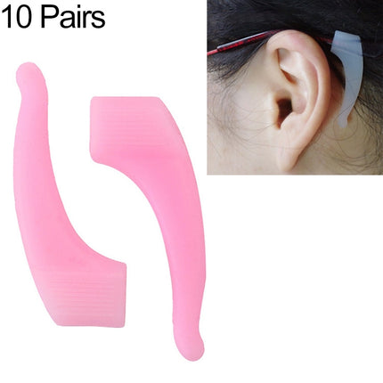 10 Pairs Glasses Non-slip Cover Ear Support Glasses Foot Silicone Non-slip Sleeve(Pink)-garmade.com