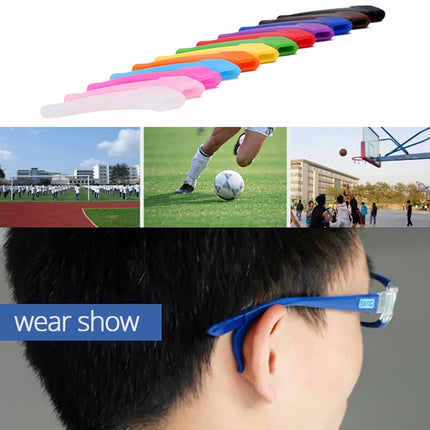 10 Pairs Glasses Non-slip Cover Ear Support Glasses Foot Silicone Non-slip Sleeve(Brown)-garmade.com