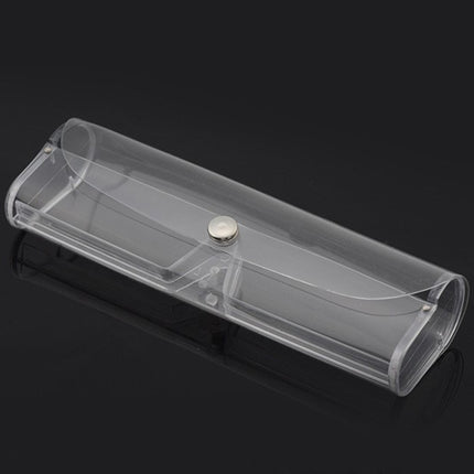 Crystal Reading Glasses Case PVC Transparent Plastic Polarized Glasses Case(Transparent)-garmade.com