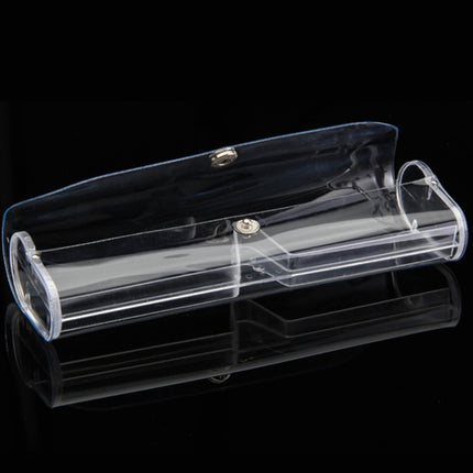 Crystal Reading Glasses Case PVC Transparent Plastic Polarized Glasses Case(Transparent)-garmade.com
