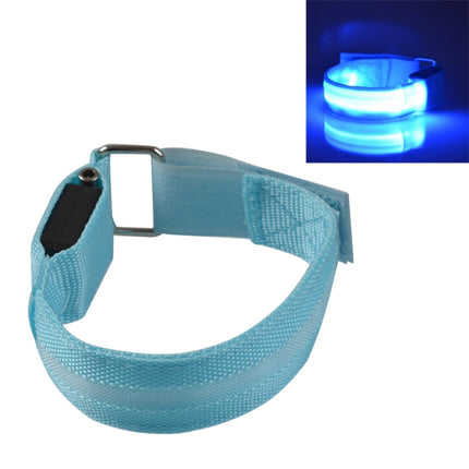 Nylon Night Sports LED Light Armband Light Bracelet, Specification:USB Charging Version(Blue)-garmade.com