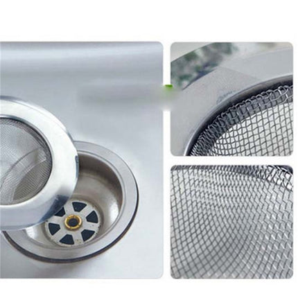 2 PCS Stainless Steel Bathtub Hair Catcher Stopper Shower Drain Hole Filter Metal Sink Strainer-garmade.com