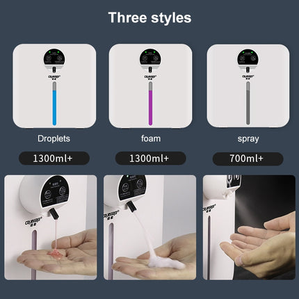 CRUCGRE Intelligent Automatic Induction Soap Dispenser Wall-mounted Foam Hand Washer Disinfector Alcohol Sprayer, Style:Foam Battery-garmade.com