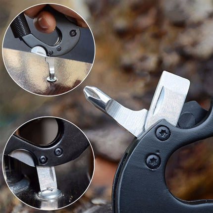External Multi-function Carabiner D-type Hanging Keychain-garmade.com