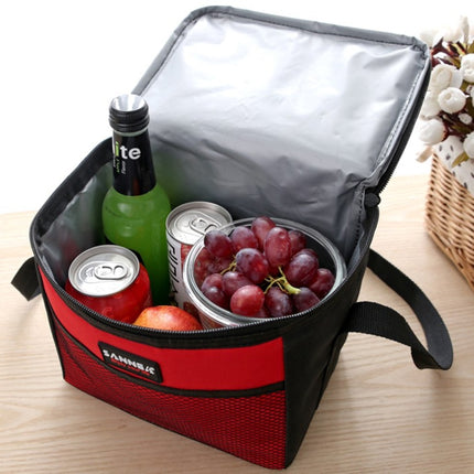 SANNE Picnic Lunch Bag Outdoor Thermos Portable Travel Shoulder Bag Recreation Tourism Equipment(Red)-garmade.com