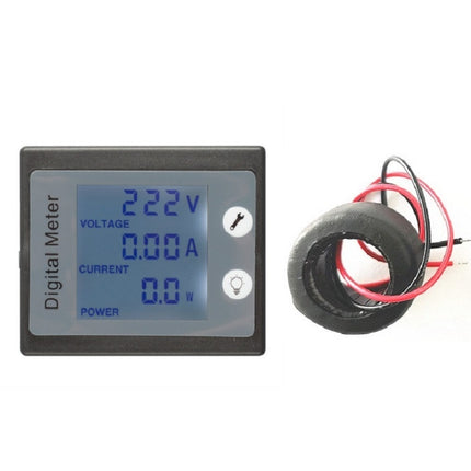 peacefair PZEM-011 AC Digital Display Multi-function Voltage and Current Meter Electrician Instrument, Specification:Host + Closed CT-garmade.com