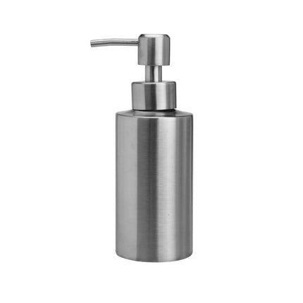 Stainless Steel Soap Dispenser Cylindrical Straight Emulsion Bottle, Specification:250ml-garmade.com