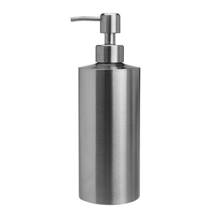 Stainless Steel Soap Dispenser Cylindrical Straight Emulsion Bottle, Specification:550ml-garmade.com