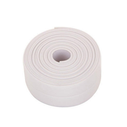 Durable PVC Material Waterproof Mold Proof Adhesive Tape Kitchen Bathroom Wall Sealing Tape, Width:3.8cm x 3.2m(White)-garmade.com
