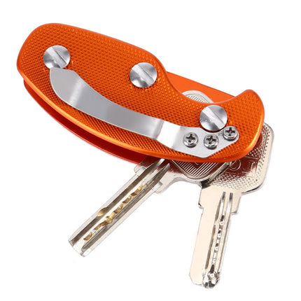 Portable Metal Key Storage Clip with Aluminum Alloy Back Clip(Green)-garmade.com