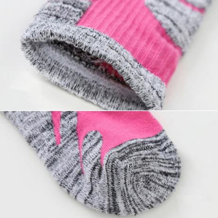 Outdoor Cycling Socks Compression Sports Football Ski Running Soft Knee-High Sports Socks, Size:M ( 35-39）(Pink)-garmade.com