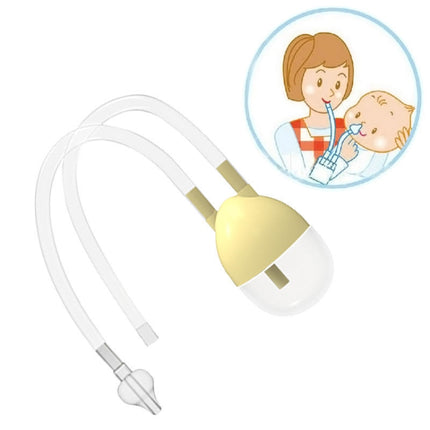 Newborn Baby Safety Nose Cleaner Vacuum Suction Nasal Aspirator Flu Protections Nasal Aspirator Nasal Snot Nose Cleaner Baby(yellow)-garmade.com