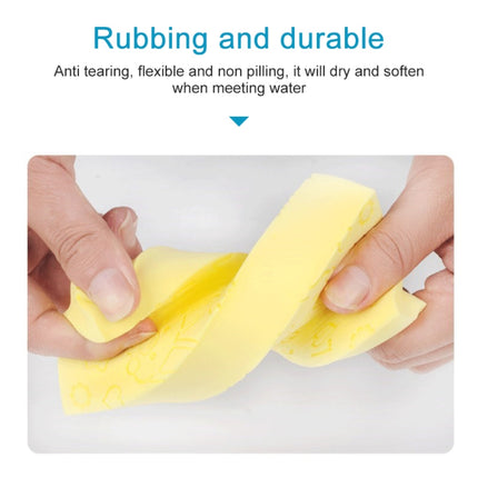 Baby Shower Spa Bath Square Sponge Body Cleaning Scrub(Yellow)-garmade.com