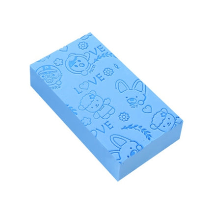 Baby Shower Spa Bath Square Sponge Body Cleaning Scrub(Blue)-garmade.com