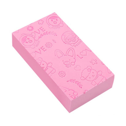 Baby Shower Spa Bath Square Sponge Body Cleaning Scrub(Pink)-garmade.com