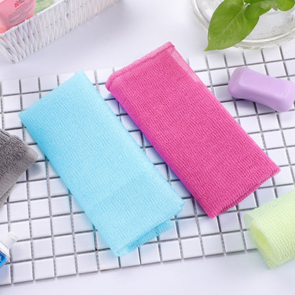 2 PCS Long Nylon Mesh Bath Shower Body Washing Clean Exfoliate Puff Scrubbing Towel Cloth Scrubbers Body Face Wash Cleaning Towel(Blue)-garmade.com