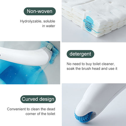 Disposable Toilet Brush Household Toilet Brush with Detergent, Style:Dolphin-garmade.com